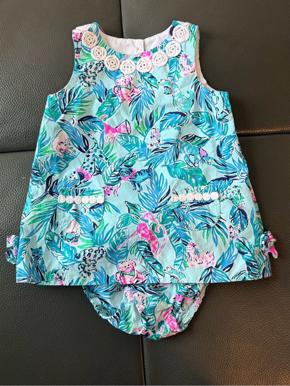 EUC Lilly Pulitzer Baby Dress and Bloomers Sz 18/24M
